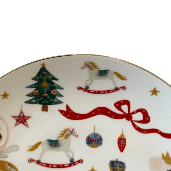Grace Teaware NUTCRACKER BALLET Salad Plates 8in Set of 4 Christmas Holiday New - Picture 8 of 12